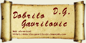 Dobrilo Gavrilović vizit kartica